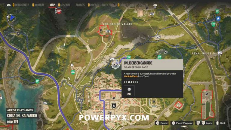 Far Cry All Gran Premio Race Locations