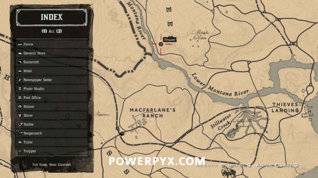 Red Dead Redemption 2 Trapper Locations