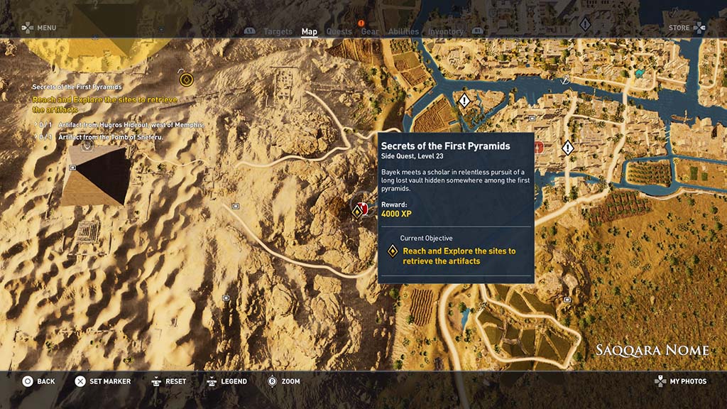 Assassins Creed Origins Secrets Of The First Pyramids Side Quest