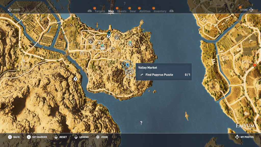 Assassin's Creed Origins Papyrus Solutions & Locations