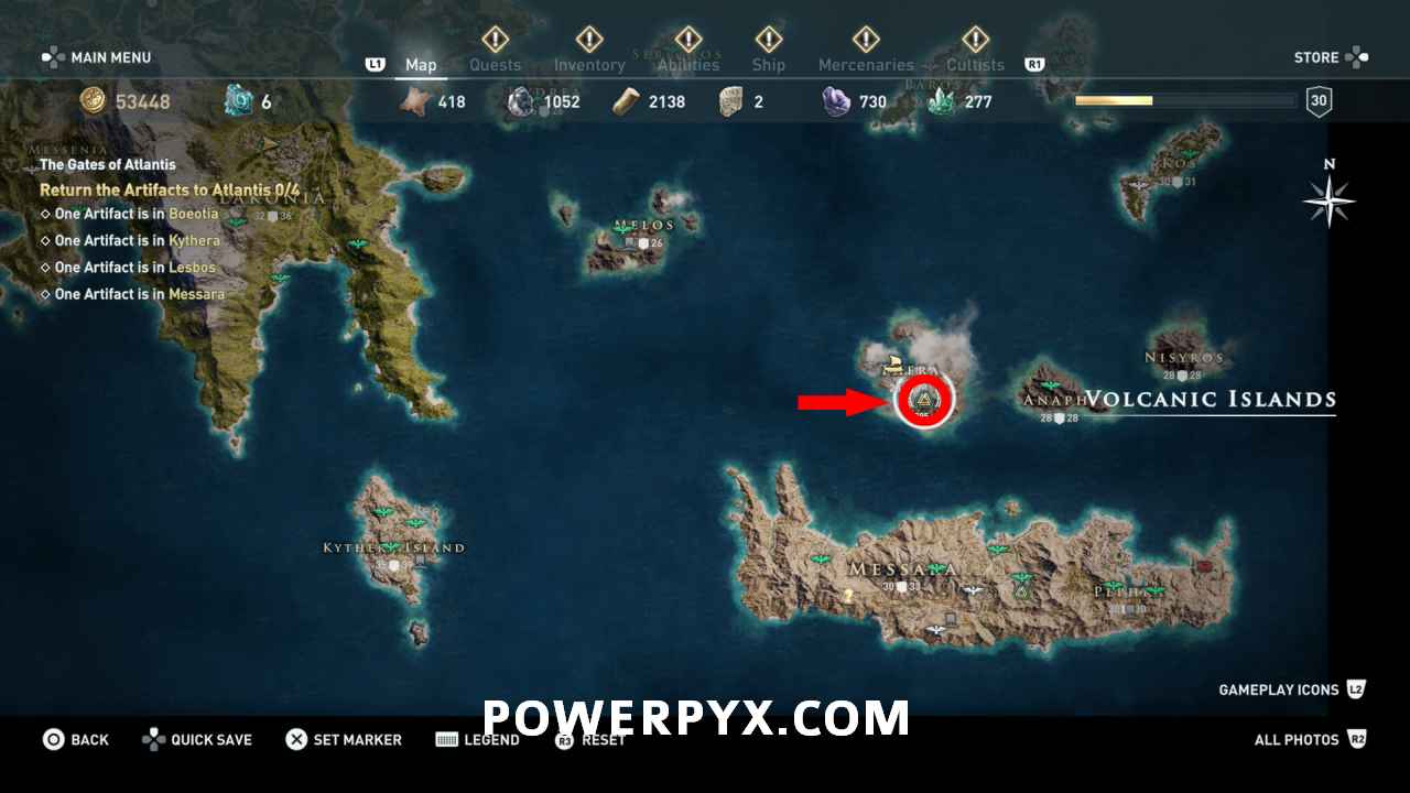 Assassin's Odyssey Where to Atlantis Location