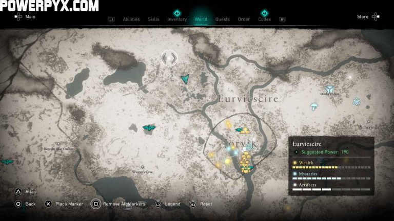 Assassin's Creed Valhalla Eurvicscire Artifact Locations