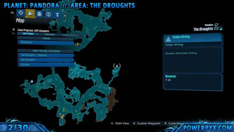 Borderlands 3 All Eridian Writing Slabs Locations