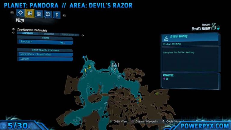 Borderlands 3 All Eridian Writing Slabs Locations