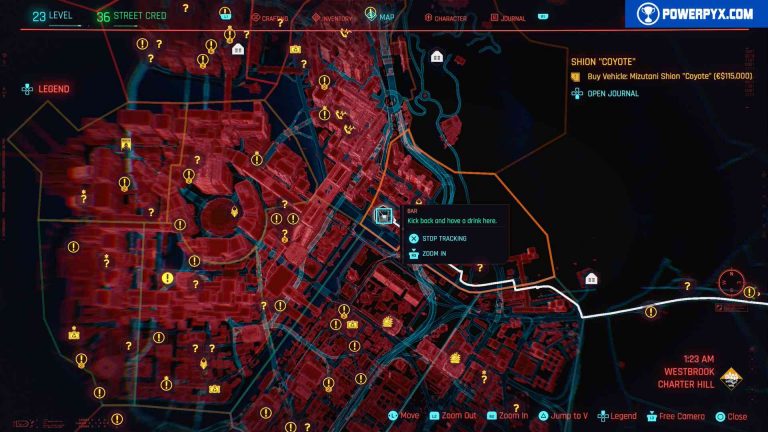 Cyberpunk 2077 All Bar Locations