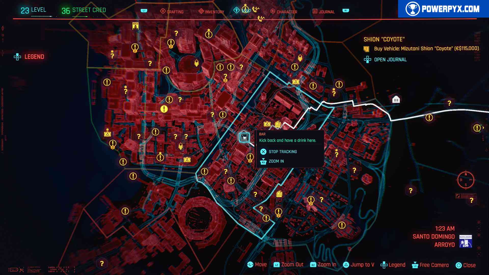 Cyberpunk 2077 All Bar Locations
