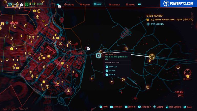 Cyberpunk 2077 lizzies bar location map