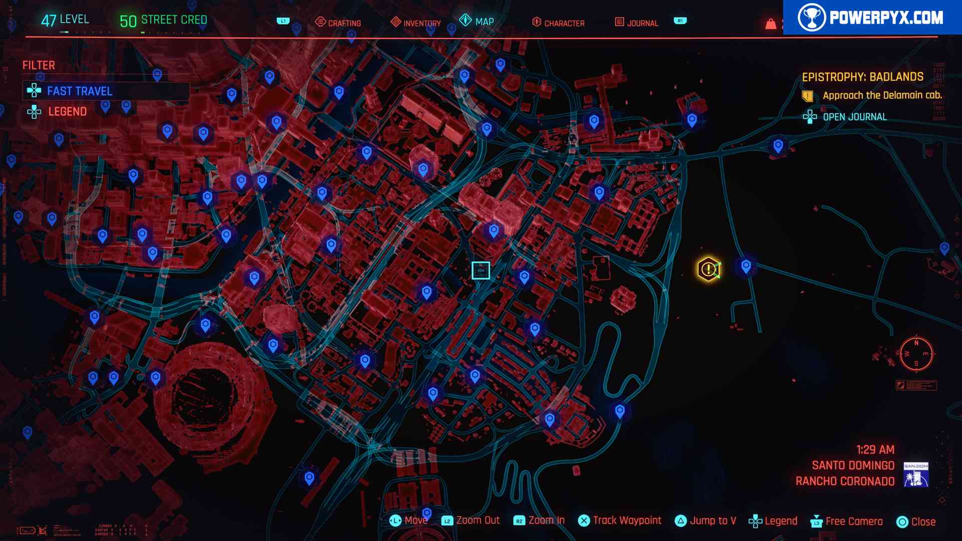 Cyberpunk 2077 All Fast Travel Dataterms Locations