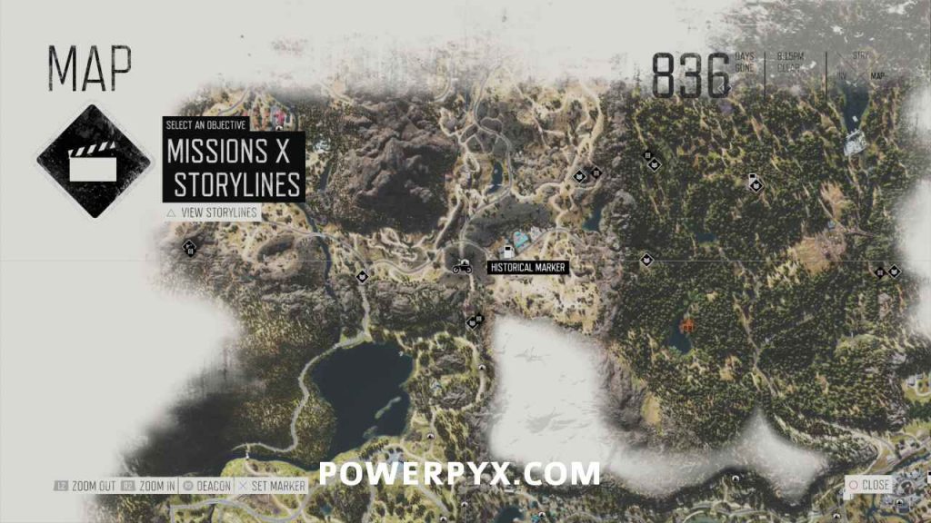 Days Gone All Historical Marker Locations