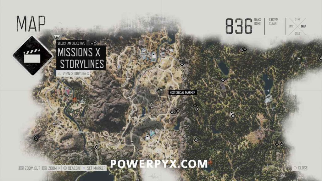 Days Gone All Historical Marker Locations