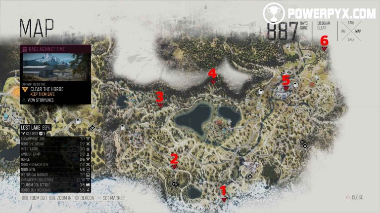 Days Gone All Horde Locations