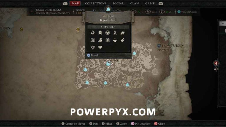 Diablo 4 Fractured Peaks All Waypoint Locations