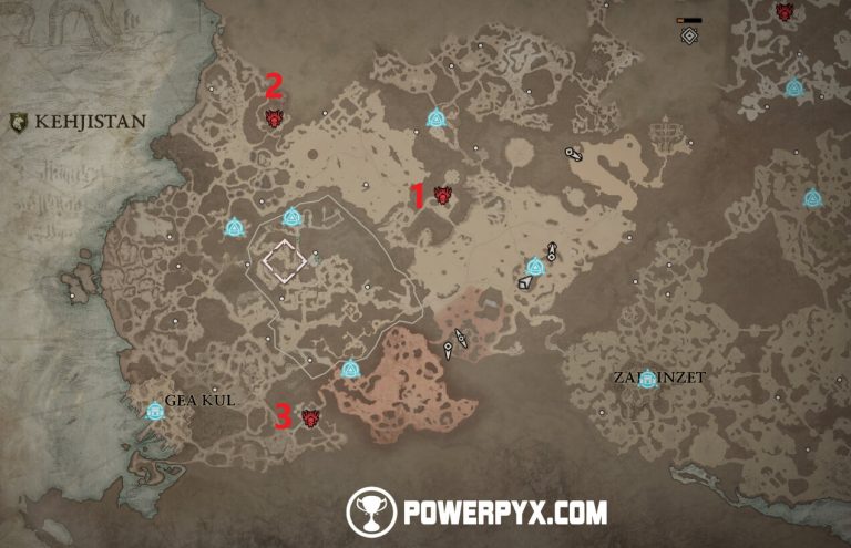 Diablo 4 Kehjistan All Stronghold Locations