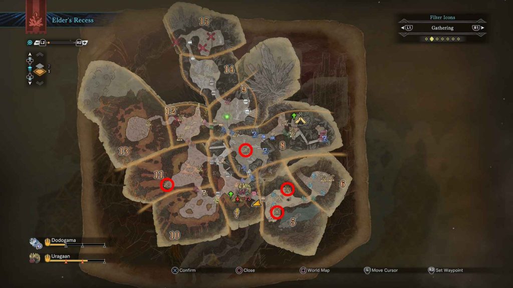 Monster Hunter Iceborne All Bone Locations List   Elders Recess Bone Pile Locations 1024x576 