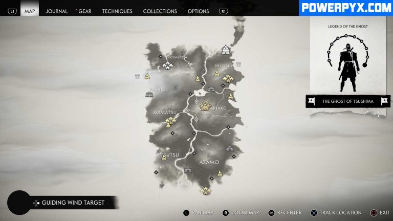 the ghost of tsushima map