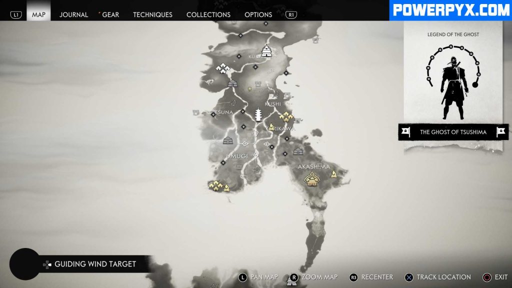 ghosts of tsushima interactive map
