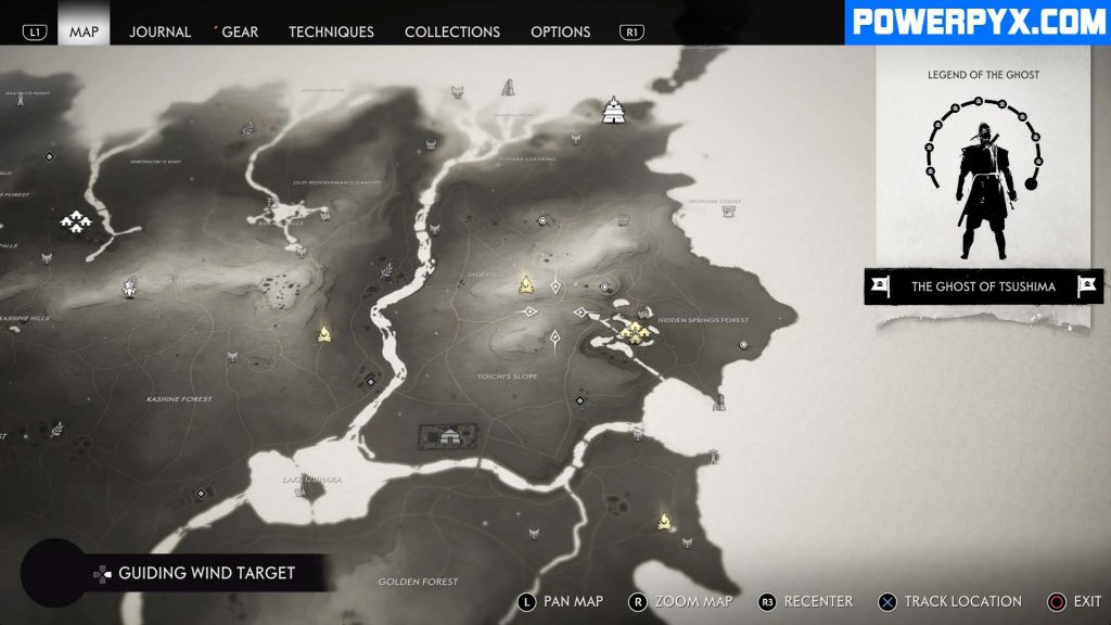 ghost of tsushima outpost map