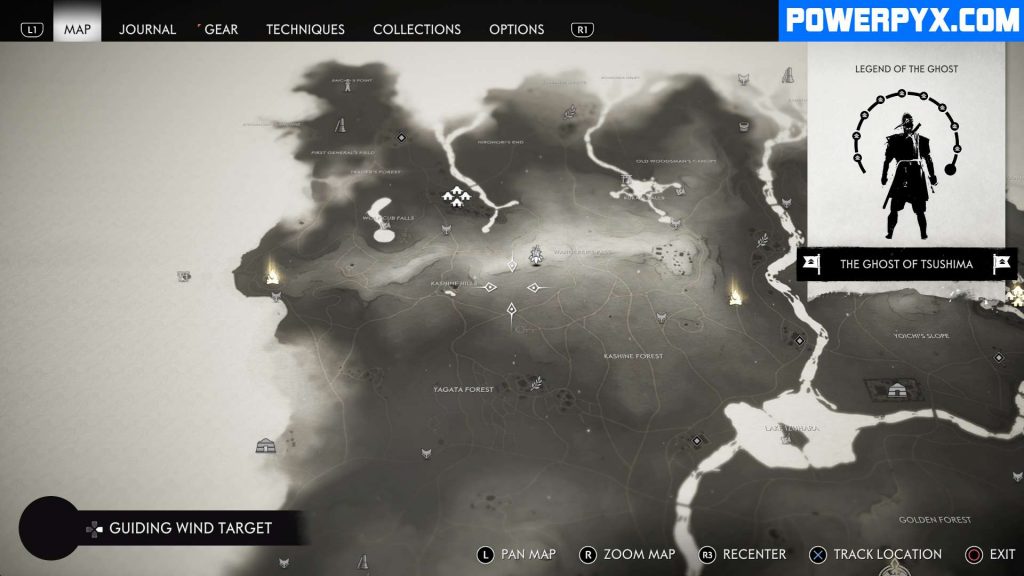 ghosts of tsushima map size