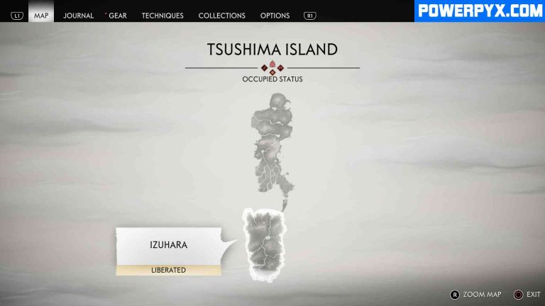 ghosts of tsushima map screen