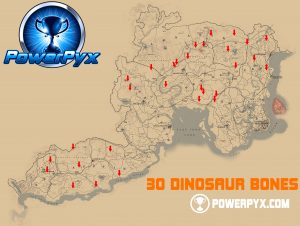 dinosaur bone locations in red dead redemption 2