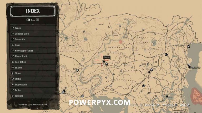 Red Dead Redemption 2 Stables Locations