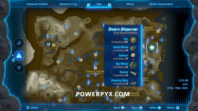 Zelda Tears Of The Kingdom All Device Dispenser Locations