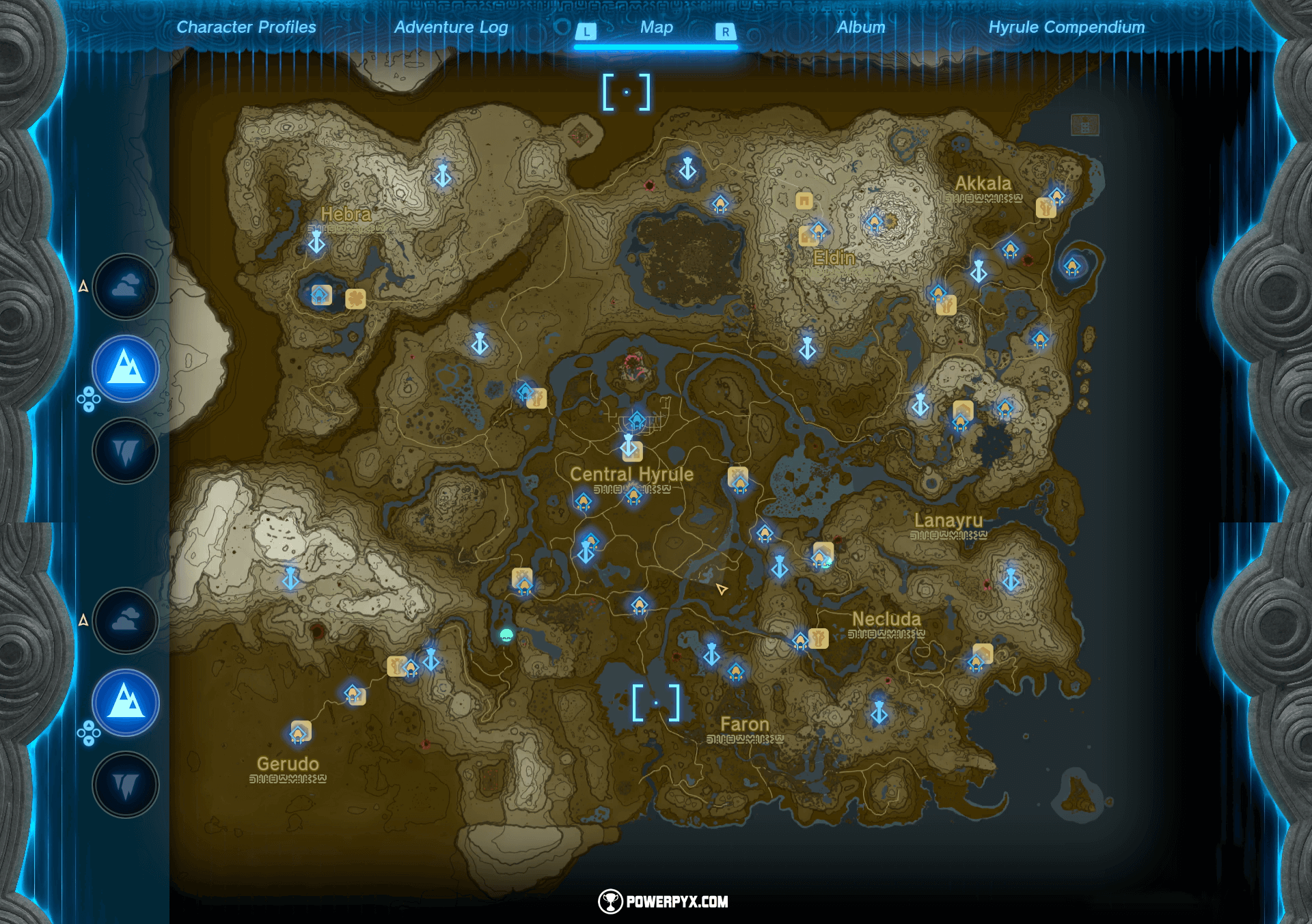 Zelda Tears Of The Kingdom World Map Surface 